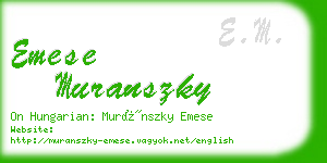 emese muranszky business card